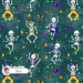 Dancing Skeletons exclusive seamless pattern - Steel