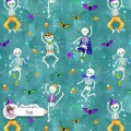 Dancing Skeletons exclusive seamless pattern - Teal