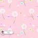 Dandelions exclusive seamless pattern - Pink