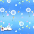 Dandelions exclusive seamless pattern - Sky