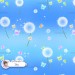 Dandelions exclusive seamless pattern - Sky