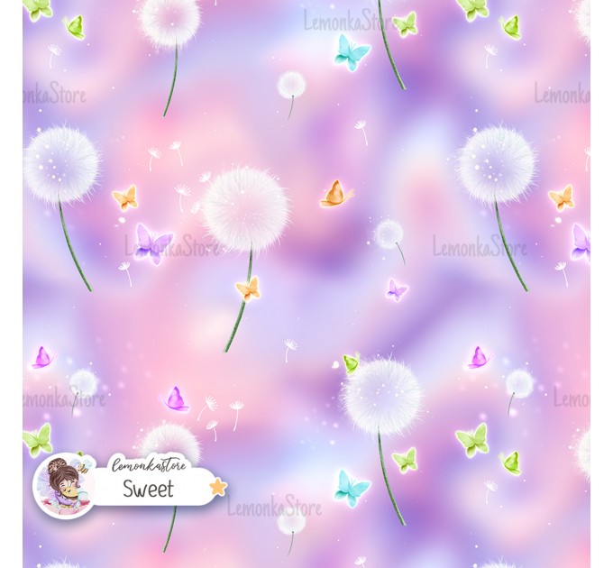 Dandelions exclusive seamless pattern - Sweet