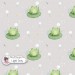 Frog and Dandelion exclusive seamless pattern - Light Grey