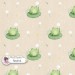 Frog and Dandelion exclusive seamless pattern - Neutral