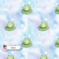 Frog and Dandelion exclusive seamless pattern - Water