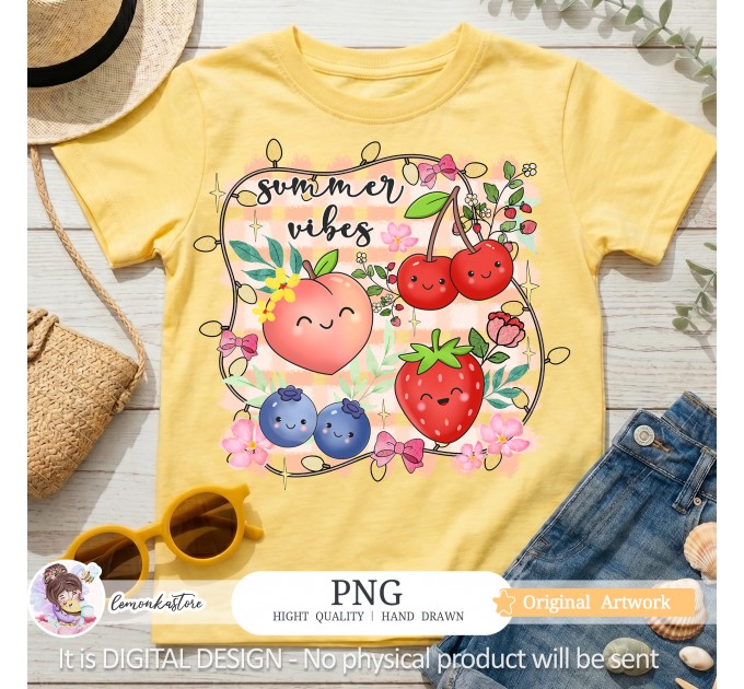 Summer Vibes Fruits [PNG Clipart]